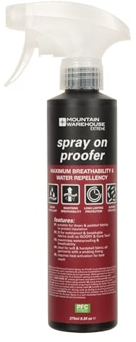 Mountain Warehouse Sprayon Proofer 275ml - Works Great with Down & Gore-tex, Waterproof Clothing Spray Proofer, Breathable Repeller - For Camping, Hiking, Travelling One One Size