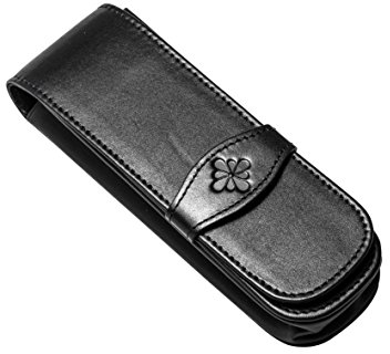 Diplomat D41000002 Leather Double Pen Case - Black