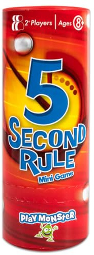 PlayMonster 5 Second Rule Mini - Quickfire Trivia Card Game for Family Fun On The Go - Family Games - Ages 8+