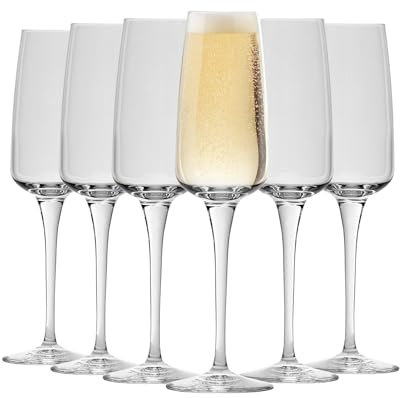 Bormioli Rocco Pack of 24 Aurum Glass Champagne Flutes Set - 230ml