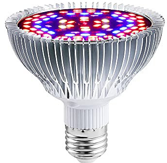 ALQFFHL Lampada per Piante 50W,lampada a LED a spettro completo, E27 Led Grow Light per piante da interni verdure e fiori per piante idroponiche serre organiche, durevole e ad alta efficienza