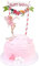 Unimall Global 1 Stück Pink Flower Fairy Cake Topper Alles Gute zum Geburtstag Banner Cake Bunting Topper Babyparty Kuchen Dekoration Mädchen Geburtstagsfeier Lieferungen