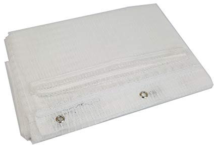 Viglietti Tenda Rete ZANZARIERA da Esterno per Balcone Veranda o Terrazzo con Anelli e Ganci Tessuto Resistente Misura cm 140x250 (col. Bianco)