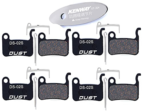 CYCEARTH 4 Pairs Bike Fahrrad Disc Bremsbeläge für Shimano Deore XT XTR LX SLX Hone Zoom Saint (Semi-Metallic)