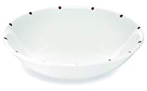 Zafferano Serie Striche Piatto Fondo in Porcellana, Diametro 220 mm, Colore Marrone, Lavabile in Lavastoviglie Max 60°, Confezione 6 Pezzi