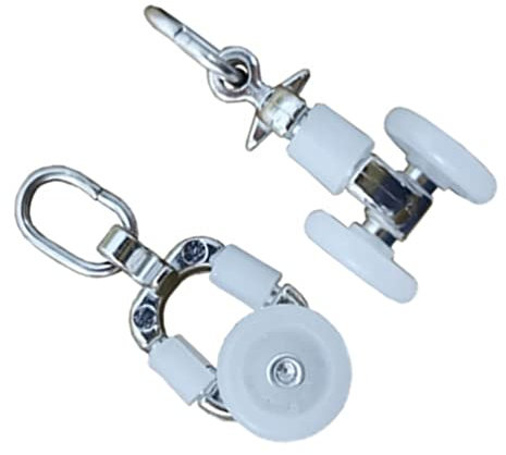 BESPORTBLE 20pcs Curtain Track Pulley Ceiling Curtain Wheel Carrier Ring Curtain Runners with Wheels Curtain Track Glider Plastic Hook Curtain Track Roller to Rotate Alloy Mute Steel Wire