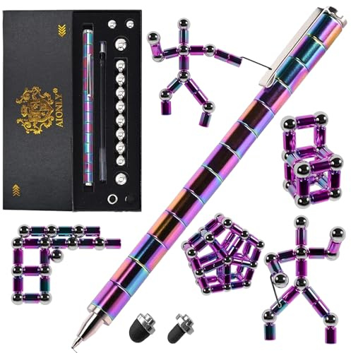 Aionly® Fidget Magnetic Pen Ballpoint Stress Relief Gift for Teens | Stocking Stuffers Fillers for Teen Boys, Christmas Secret Santa Gifts for Teenagers, Decompression Fidget Toys, Cool Gadgets
