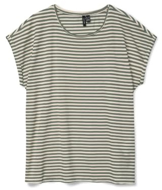 VERO Moda Damen Vmava Ss Top Stripe JRS Noos Vmava Ss Top Stripe JRS Noos (1er Pack)
