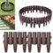 Aufun 10er Set Kunststoff Rasenkante Länge 2,8m Holz Optik Garden Border aus Polypropylen, Beetumrandung Rasenkante Garten dekorativ- Braun
