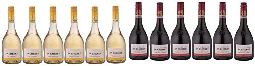JP Chenet - So Free Chardonnay Vin blanc sans alcool - Sans arômes ajoutés, goût authentique (6 x 0.75 L) & So Free Cabernet Syrah Vin rouge sans alcool - Sans arômes ajoutés(6 x 0.75 L)