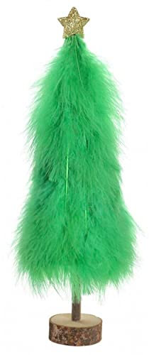 Hogar y Mas ARBOL DE Navidad SOBREMESA Pelo Decorativo 37CM - Verde