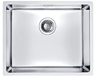 Alveus 1100237 KOMBINO 50 Fregadero de cocina bajo encimera de acero, Inox satinado
