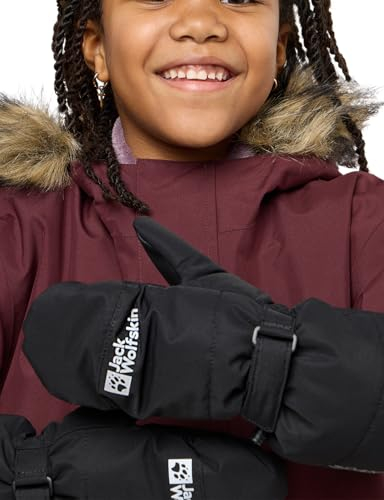 Jack Wolfskin Unisex Kinder 2L Winter Mitten K Handschuh, Black, 128