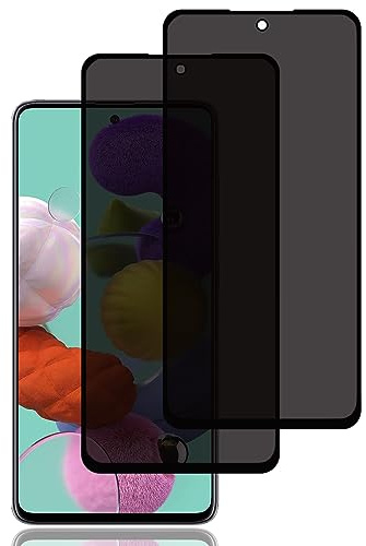 BCHKLAI Verre Trempé Anti-Espion pour Samsung Galaxy A51 4G/5G [2 Pièces] | Protecteur D'écran Confidentialité,9H Dureté,Anti-Rayures,Sans Bulles,Protection D'écran Anti-Espion pour Samsung Galaxy A51
