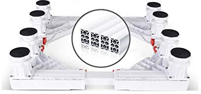 YHJZSM Washing Machine Stand Base Washing Machine Base Multi-Functional Universal Squared Appliance Roller Base 45-70cm Adjustable Fridge Freezer Holder Bracket Shelf for Home Appliznce L
