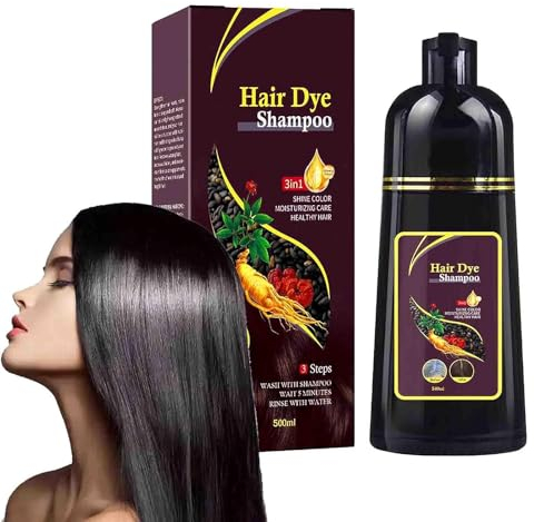 Chao Canas Shampoo für gefärbtes Haar, Shampoo für trockenes Haar, 3 in 1, geeignet für graues Haar, Damen-Shampoo für gefärbtes schwarzes Haar