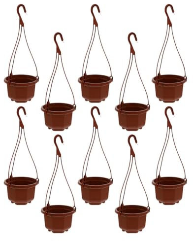 Housoutil 10 Set Di Vasi Per Piante Sospese In Plastica Fioriere Sospese Con Fori Di Drenaggio E Ganci Per Appendere Vasi Di Fiori Per Il Portico Del Balcone