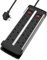 8 Way Extension Lead Power Strip with 2 Switches, 2M Extension Cord for Home, Office, Dorm Rooms,Black