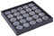 DICOSMETIC 25 Gitter Schwarzer Diamant Display Fall Acryl Edelstein Box Mit Schwamm Schaum Edelstein Gläser Runde Leere Schmuck Behälter Für Schmuck Display Lagerung