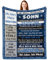 Geschenk für Sohn, 18. Geburtstag Junge, Mutter Papa Sohn Geschenk, An Meinen Sohn, Geschenk für Sohn von Mama, Azubi Geschenk, Abschluss Geschenk, Geschenke zum 18 Sohn Geburtstag Decke 150x130CM
