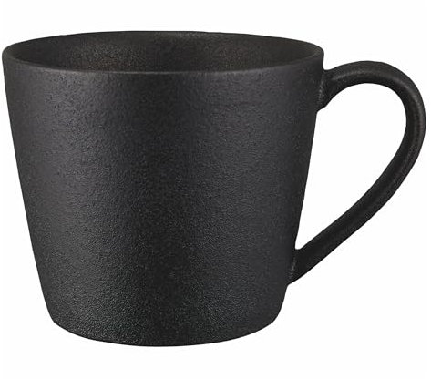 Maxwell & Williams AX0594 Kaffee-Becher 420 ml Porzellan - Caviar Black - Teetasse rund, schwarz, in Geschenkbox