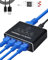 GNUADZ Switch Ethernet da 1 a 4 1000Mbps Sdoppiatore Ethernet Alluminio Splitter Gigabit LAN con Cavo di Alimentazione USB C. Adatto a Computer,Router,Set Top,Box,TV