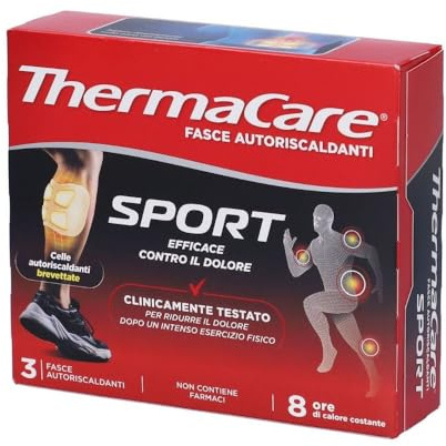 ThermaCare Sport Selbstwärmende Bandagen für Muskelschmerzen, 3 Stück | Intensive körperliche Bewegung, gezielte und verlängerte Schmerzlinderung, 8 Stunden konstante Wärme, ohne Medikamente