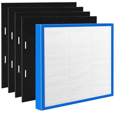 Popurure AF-20FL Replacement Filter Compatible with HoMedics Air Purifier AF-20 AP-25 AR-20 Filter, fits Number AF-20FL AP-25CRF AF-25, include 1 HEPA Filter + 4 Carbon Pre-filters
