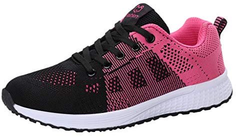 Zapatillas Deportivas Mujer Negras Sneakers Deportivos Running Zapatos Casual Antideslizante Moda Zapatillas Classic Ligeras Calzado Malla Cómodo Transpirables Correr Caminar Fitness Gimnasio Baratas