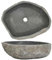 Grghtfu Waschbecken Flussstein Naturstein Aufsatzwaschbecken Waschschale Waschtisch Handwaschbecken Bad Waschplatz Badezimmer Oval (45-53 cm)