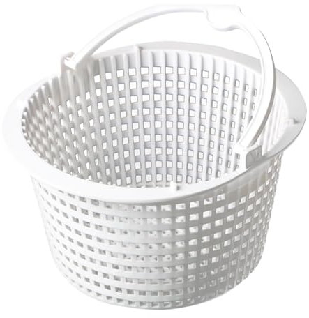 Cesta de skimmer de 16 cm, cesta de repuesto para skimmer estándar, colador de piscina de 16 cm de diámetro, con asa para una fácil extracción, resistente al cloro, estable ( )