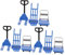 ifundom 3 Set Di Macchinina in Miniatura Carrello Elevatore in Miniatura Piccolo Giocattolo Carrello Con Piattaforma in Miniatura Mini Giocattolo Carrello Elevatore Blu Plastica