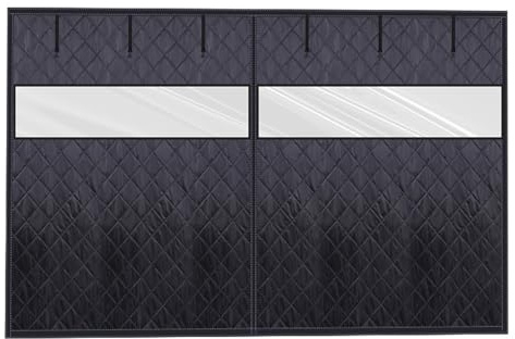 Garage Magnetische Thermische Isolierte tür Vorhang, Garagentor-Vorhänge, Garagentorschutz für Den Wintern, Garagentor-Isolationsset, Thermovorhang Magnet tür Abdeckung Wetterfest(Blacks,320x280cm)