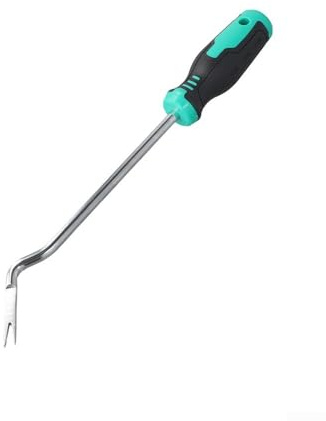 Griffentfernungshaken Wipp-Clip-Werkzeug für Deckengriff und Sonnenblenden-Demontage – V-förmiger Stahlabzieher mit rutschfestem Griff, Chrom-Vanadium-Konstruktion(A)