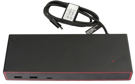 Lenovo 40BC0135EU Original USB-C 4 Port Replikator | inkl. 135W Netzteil für ThinkPad L16 Gen 1 (21L3/21L4), P16s Gen 3 (21KS), P14s Gen 5 Intel (21G2)
