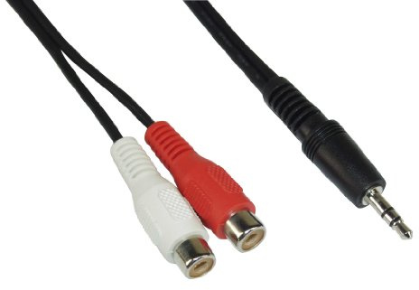 InLine Stereo-Audiokabel, 2 x Cinch-Buchse auf 3,5 mm Stecker, 3 m