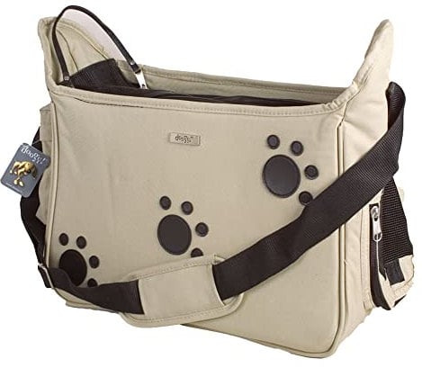 Doogy Paw Print Weiche Tragetasche für Hunde in Beige