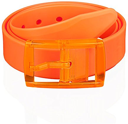Taffstyle® Unisex Silikon Neon Gürtel kürzbar One Size für Damen / Herren - Orange