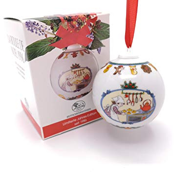 Hutschenreuther Weihnachtskugel 1996, Anhänger, Baumanhänger, Baumkugel, Baumschmuck, Weihnachten, Porzellankugel