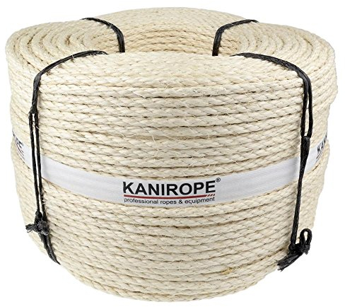 Corde Cordage en sisal 5mm 220m couronne 3 torons torsadé Catégorie A