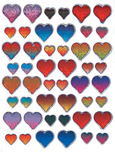 AVERY Zweckform 55209 Deko Sticker Herzen (3D Effekt) 48 Aufkleber