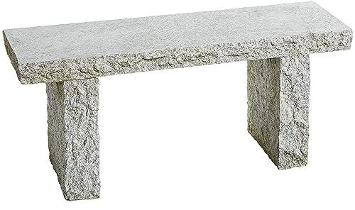 Dehner Gartenbank, 2-Sitzer, ca. 100 x 30 x 44 cm, Granit, grau