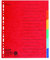 Falken Karton-Register für DIN A4 24 x 29,7 cm volle Höhe mit Organisationsdruck (6-teilig)