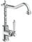 F.J.SchütteSCHÜTTE 72590 OLD STYLE Niederdruck Küchenarmatur, Retro Wasserhahn Küche mit Energiesparfunktion, 360° schwenkbarer Auslauf, Spültischarmatur für Doppelspülbecken, Chrom