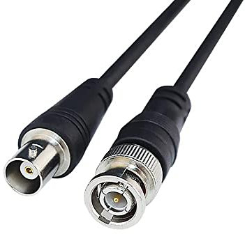 CABLEPELADO Cavo prolunga BNC RG 59 | BNC maschio a BNC femmina | Impedenza 75 ohm | Adatto per la trasmissione di segnali video, CCTV e audio ad alta frequenza | Nero | 1 metro