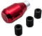 Saline Shifter Adapter Universal 5 Gang Manuell Metall Chrom Schaltknauf Hebel Stick Stift Griff Kopf Auto Styling Zubehör Racing Style (red)