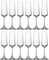 Lucenté Set of 12 Crystal Champagne Flutes 160ml - Bohemia Crystal Glass - 24cm (H) x 4cm (Rim Diameter) Dishwasher Safe