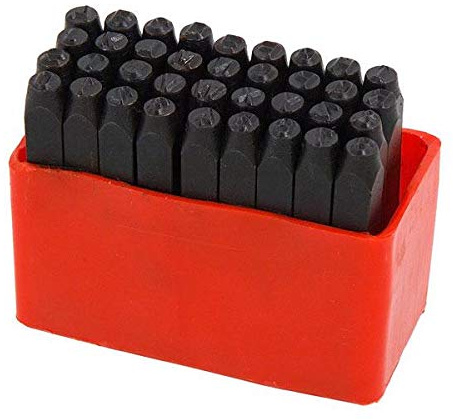 36 PCE Alpha-Numeric 5mm Letter & Number Punch Stamping Set in Case A - Z 0-9