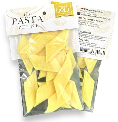 15 Filz-Nudeln Pasta Penne - wiederverschließbare Verpackung