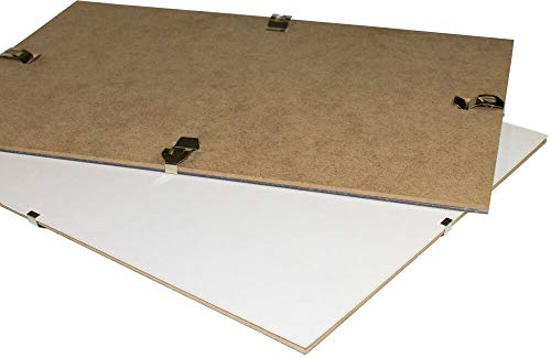 1a Bilderrahmen Cliprahmen Deluxe 60x110 Rahmenloser Bildhalter Posterrahmen 110x60 cm Rückwand weiß Kunstglas 1 mm klar